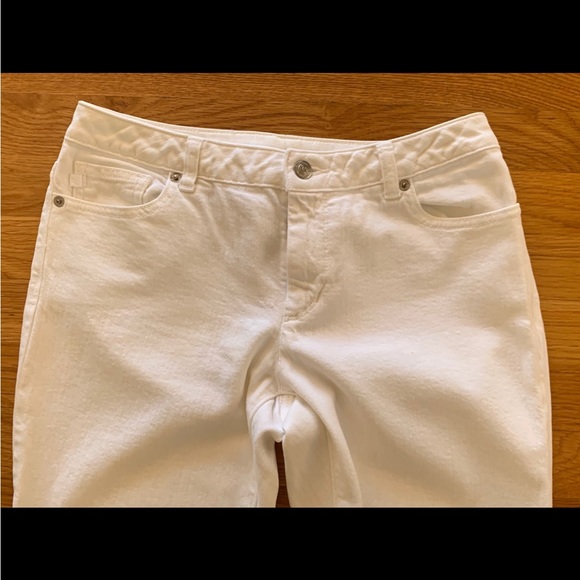 Michael Kors Womens Junior Girls White Logo Pockets Jeans Pants Bottom Size 6 - Picture 8 of 9